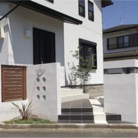 隅切り角地を活かした門周り 隅切り角地を活かした門周り