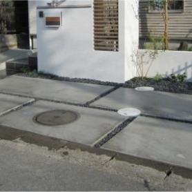 シンプルデザインの駐車場 シンプルデザインの駐車場