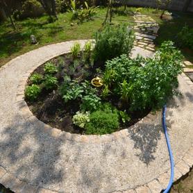 洗い出しとピンコロのガーデンサークル 洗い出しとピンコロのガーデンサークル