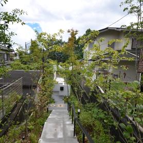 旗竿地のアプローチ階段 旗竿地のアプローチ階段