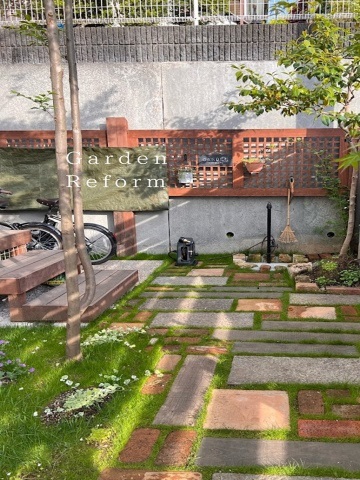 町田市 ナチュラルガーデンリフォーム以前の庭を引き継ぎながら素敵に使いやすい庭に I様邸