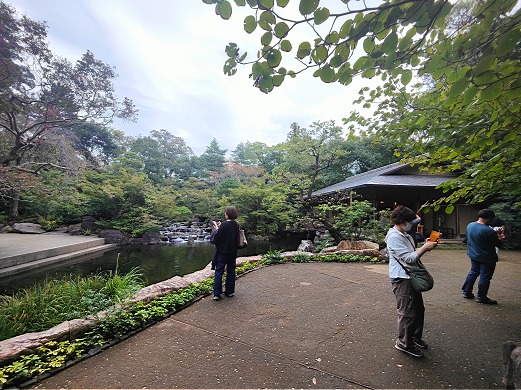 池泉回遊式庭園の見学